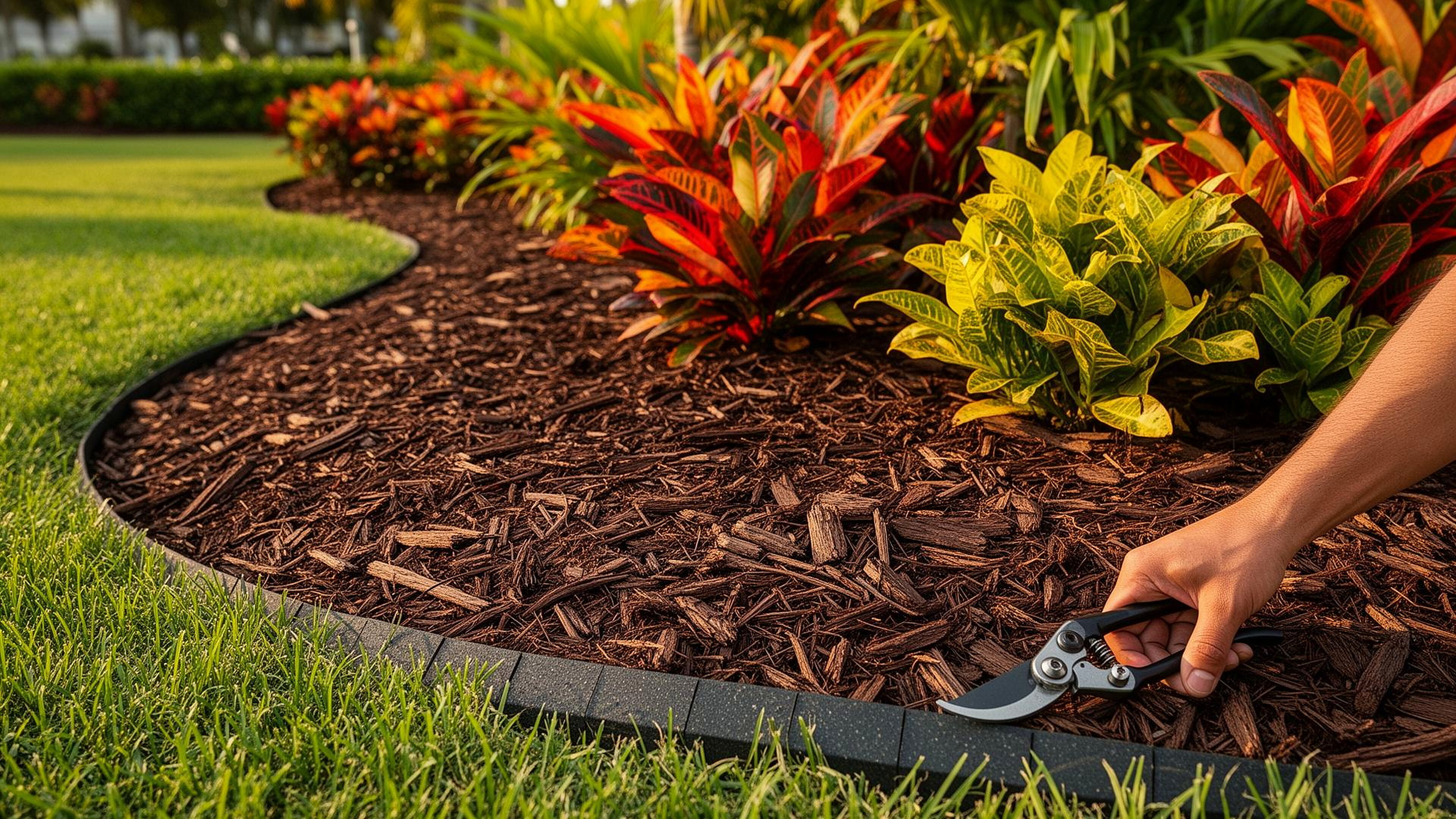 Mulch & Deco Rock by Father & Son Landscaping in Lake County, Florida